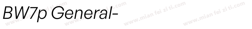 BW7p General字体转换